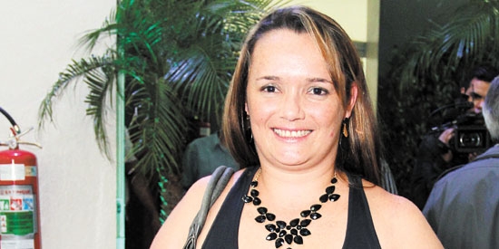 A simpática Vanessa Andrade em coquetel noite dessas
